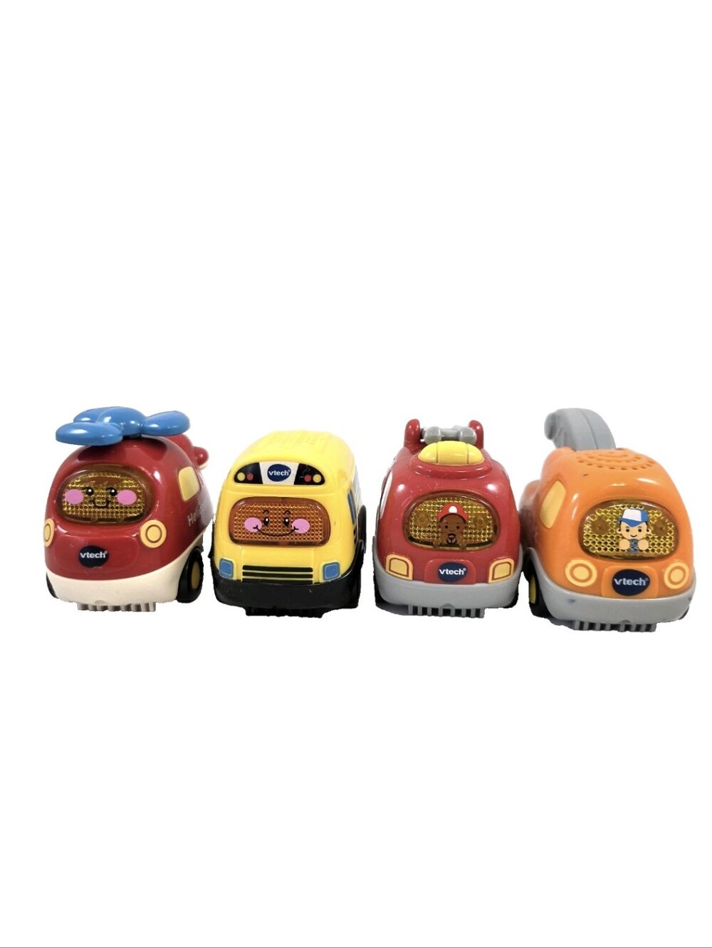 Vtech Go! Go! Smart Wheels Toy Vehicles Lot Lights Sounds Bus Helicopter Trucks